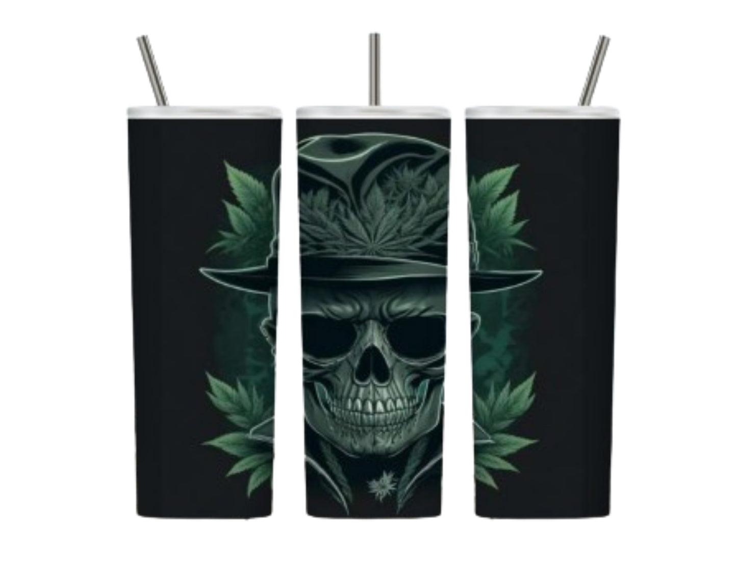 Weed Skull 20 oz Tumbler Weed Design