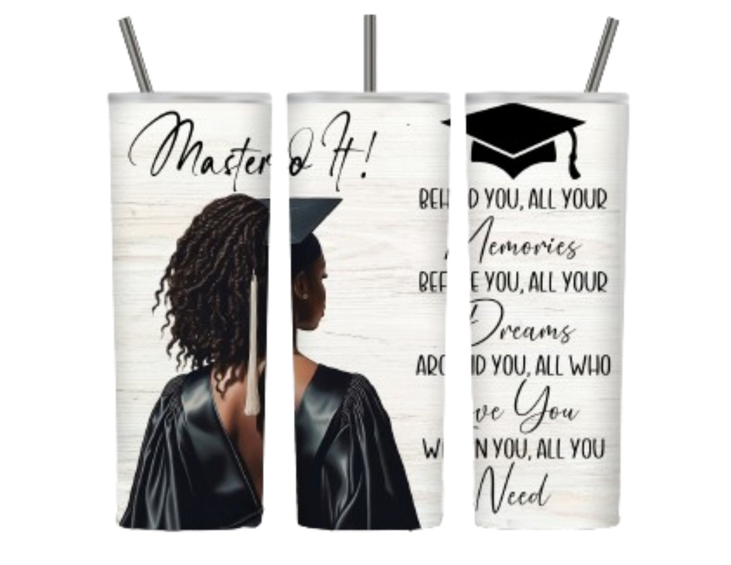 Girls Mastered It 20 oz Tumbler Graduation Design