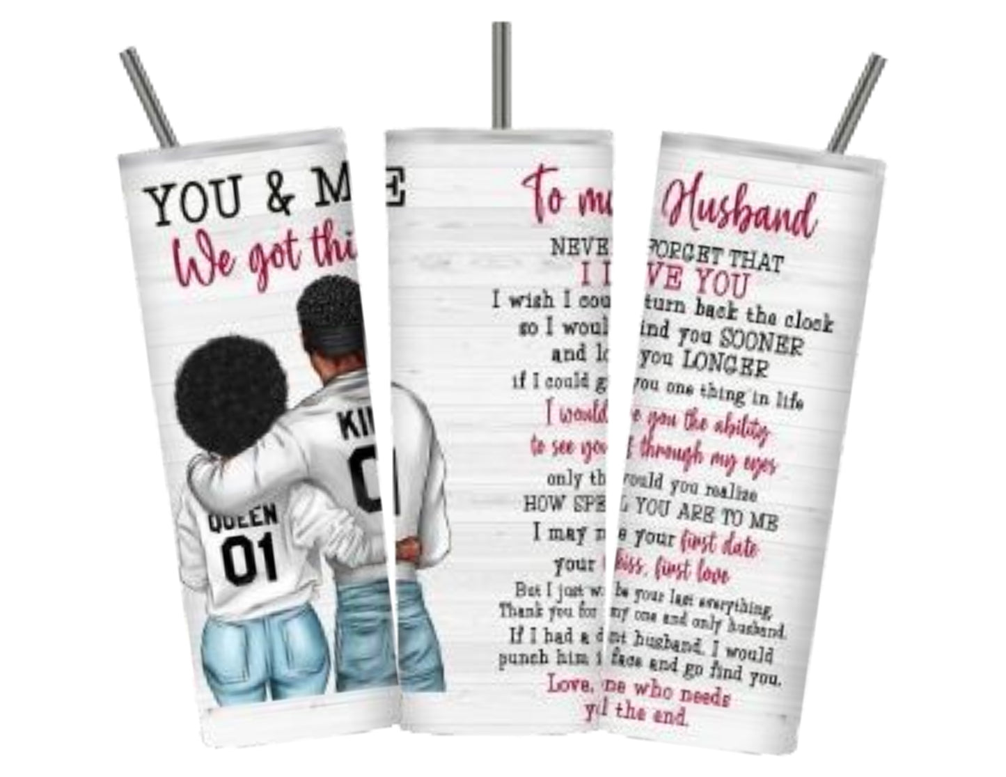 To My Husband(20 oz Relation Gift For Husband or Boyfriend Tumbler Design)