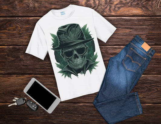 Weed Skull Men’s Weed t shirt Athletic